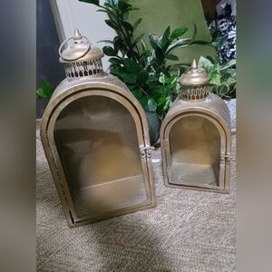 Gold Lantern Set - Elegant Home Accents